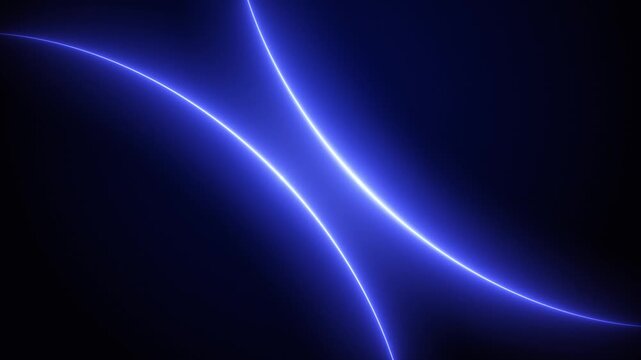 Abstract Blue Crossing Light Streak Animation