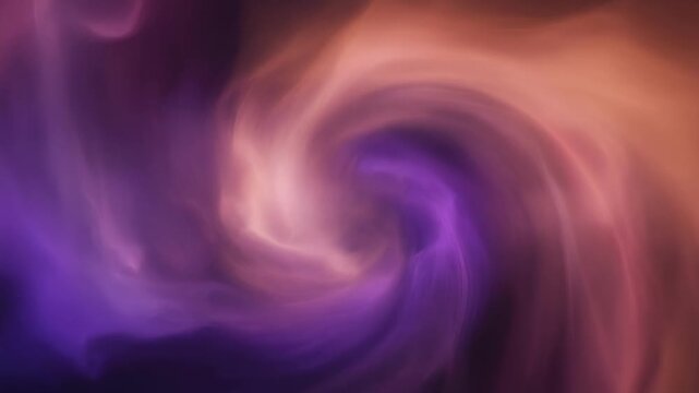 Abstract swirling purple and orange smoke background animation