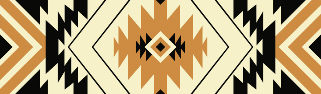 Background with Aztec and tribal wallpaper patterns.