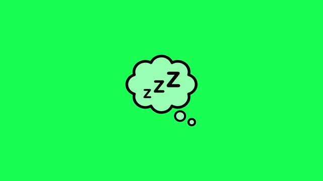 Thought bubble icon with zzz letters representing sleep or dreaming