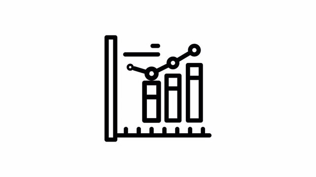 bar graph minimalist stroke animation