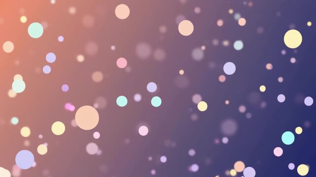 Soft Floating Bokeh Particles with Gentle Color Gradient, Calm Abstract Motion Background for Website and Presentations, 1080p Loop