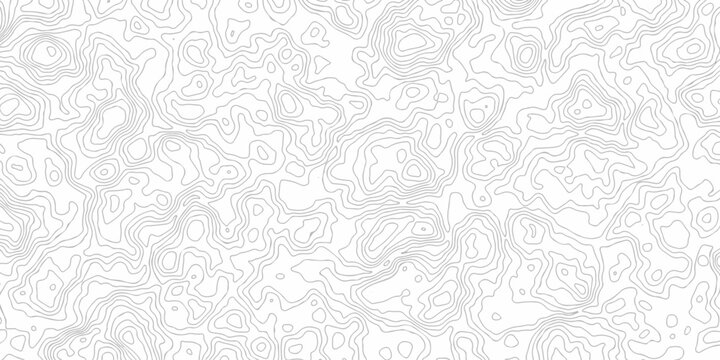 Black and white lines seamless Topographic map patterns, topography line map. Vintage outdoors style. The stylized height of the topographic map contour in lines and contours isolated on transparent.