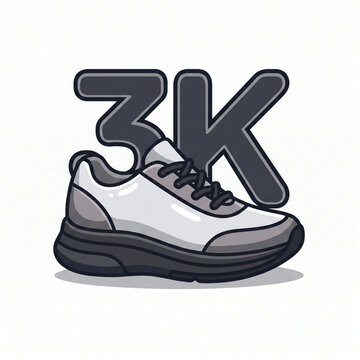 Cartoon illustration for 3k running event