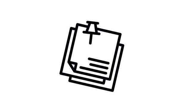 notes minimalist stroke animation