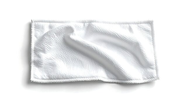 Clean white microfiber cleaning cloth towel isolated on white background
