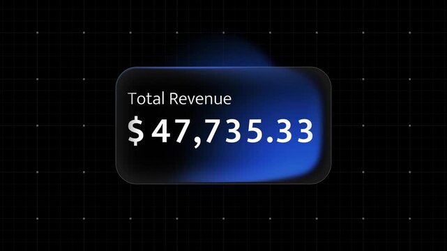 Animated USD Money Counter and Revenue Display Financial Data Visualization