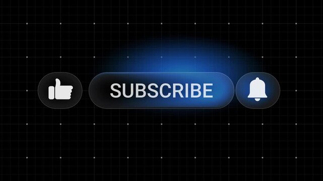 Subscribe Button Glass UI animation