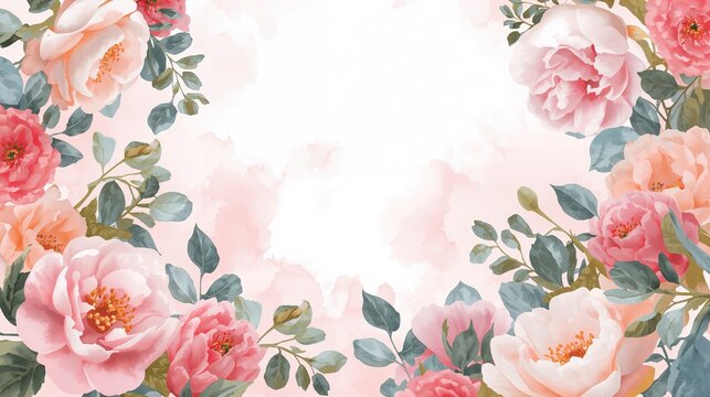 Soft Watercolor Floral Background