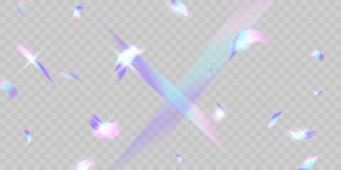 Fototapeta premium Colorful light and confetti effects, zigzag falling from the top of the beam, swirl vector.