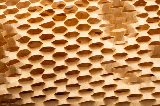 Brown Honeycomb Paper Packaging Texture Background