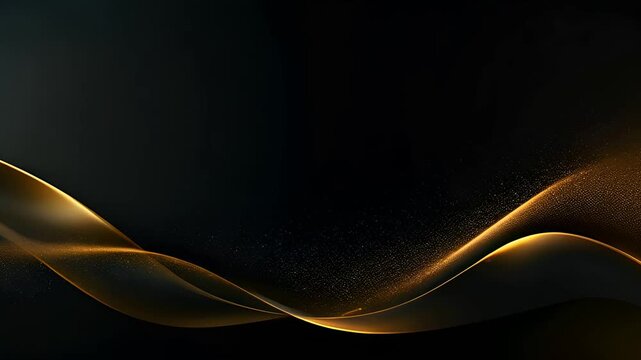 Black luxury corporate background with golden lines