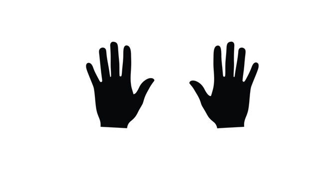 Hands in different styles including silhouettes and line drawings are displayed