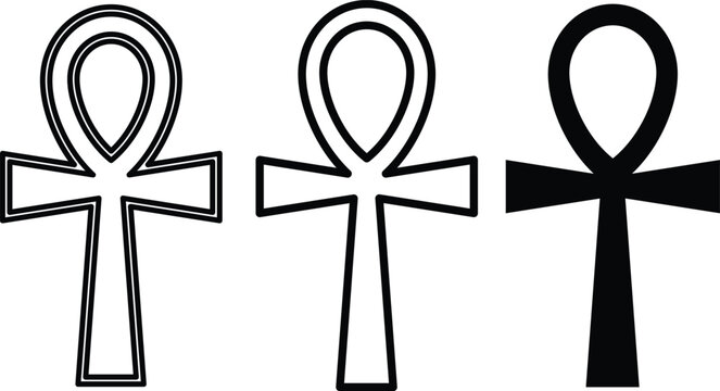 Ankh icon vector collection. vector stock symbol