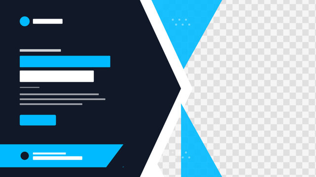 Abstract geometric flyer with blue and dark grey layout for corporate information with professional flyer vector template design or business poster template design.