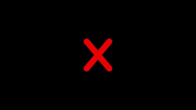 Ban sign forbidden prohibited drawing red cross on transparent background.