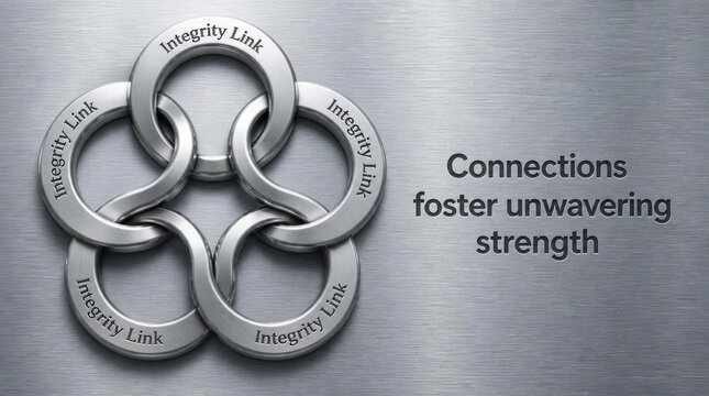 Structured Arrangement of Five Smooth Interconnected Metallic Rings (20260509 Gigapixel High Fidelity v2-6x)