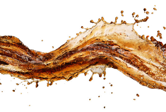 Cola splash isolated 
