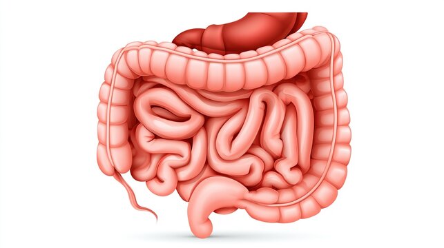 Digestive System Illustration Intestines and Colon