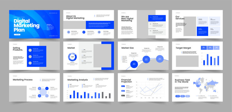 Marketing Plan Presentation, Marketing Pitch Deck and Business Strategy
