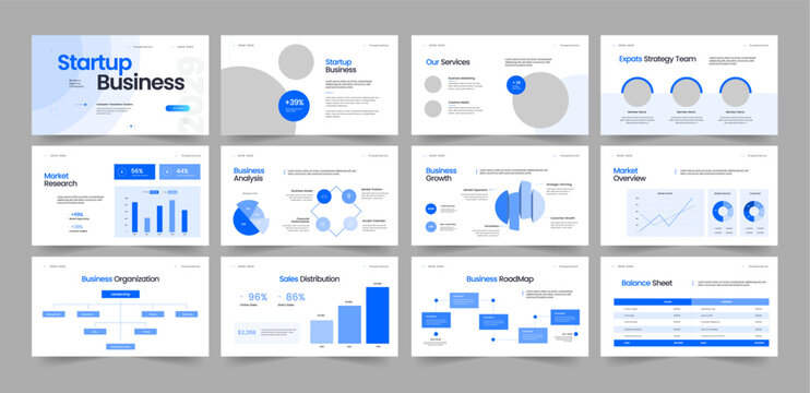  StartUp Presentation Template. Startup Pitch Deck Presentation