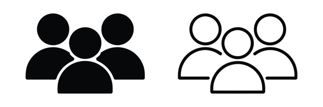 group icon set with team employee and person symbols for app ui and website design