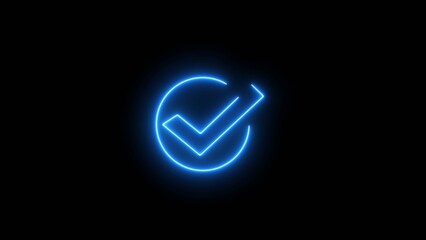 Check mark icon conceptual background. Tick mark sign seamless loop illustration.  © MD. MAHABUR
