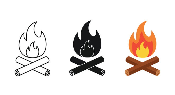 Hair pick comb tool vector icon set