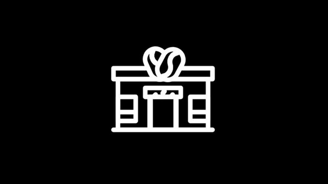 Animated gift box icon with ribbon and bow on a black background