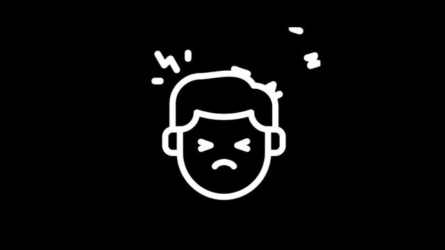 Animated icon of a person experiencing dizziness or confusion with 'zzz' symbols