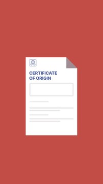 Certificate of Origin Trade Document	