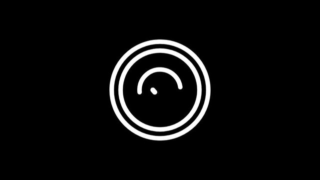 Animated icons of contactless payment and verified status on black background