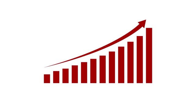 Business growth concept in graph chart showing marketing sales profit increasing to future target . growing business concept.