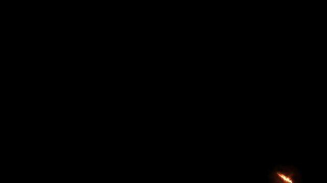 Motion graphic 4k animation video.Flame slashing effects with gradient background and black background.