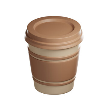 3D Render of a Classic Coffee Cup 