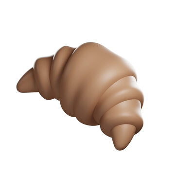3D Render of a Fresh Croissant 