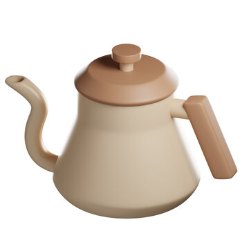 3D Render of a Gooseneck Coffee Kettle 