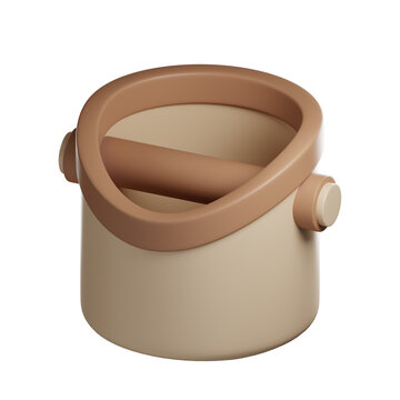 3D Render of a Coffee Espresso Knock Box 