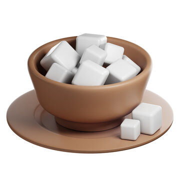 3D Render of Sugar Cubes for Coffee 