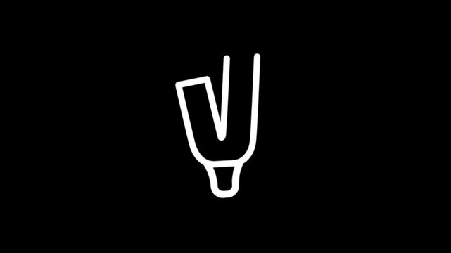 Abstract white line art icons on black background representing different stages