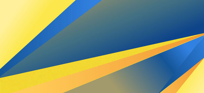 Abstract blue and yellow diagonal geometric background with modern gradient. Vector illustration