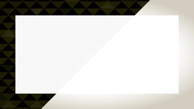黒と金色の三角形パターンとラインが画面下部をスライドする抽象モーション背景アニメーション（文字スペース）