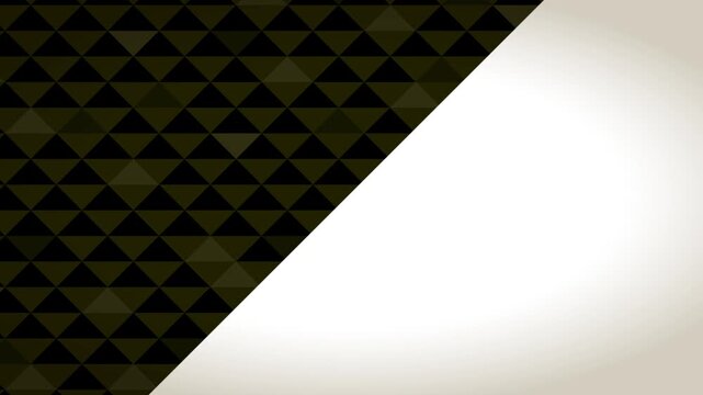 黒と金色の三角形パターンとラインが画面下部をスライドする抽象モーション背景アニメーション