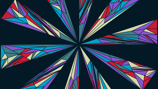Colorful geometric abstract fractal design