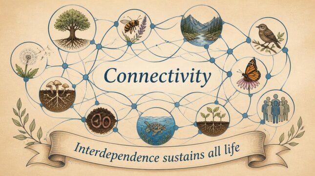 Connectivity: Interdependence Sustains All Life - Gigapixel High-Fidelity Nature Poster