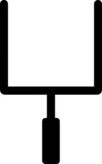Football field goal post silhouette icon for American style sports stadium games. © Benjir Binti