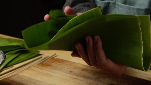 Indonesian Spiced Tofu Wrapped in Banana Leaves and Steamed