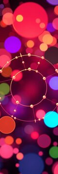 Interconnected circles forming a collaborative network, cooperation, interdependence