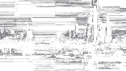Fototapeta premium abstract distressed horizontal grunge texture with rough ink strokes and fragmented white space for modern graphic design