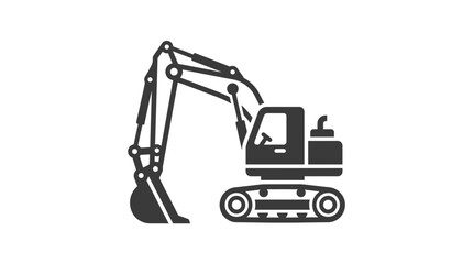 Fototapeta premium Excavator Construction Machinery Icon